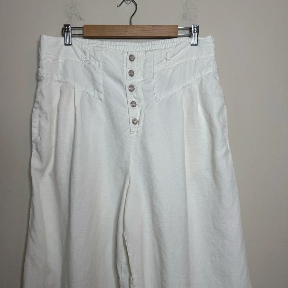 By Anthropologie Oceanside Cropped Wide Leg Pants - Picture 4 of 12